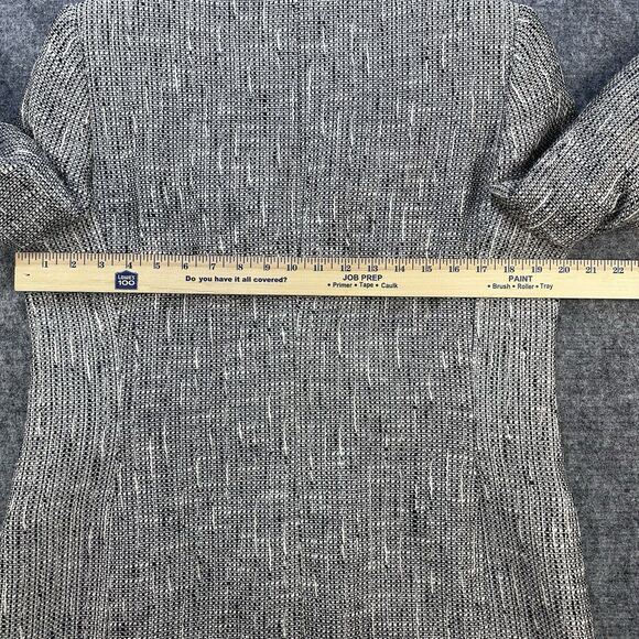 Vintage 90s Blazer Women 10 Black White Tweed Linen Blend Made in USA - Picture 11 of 16